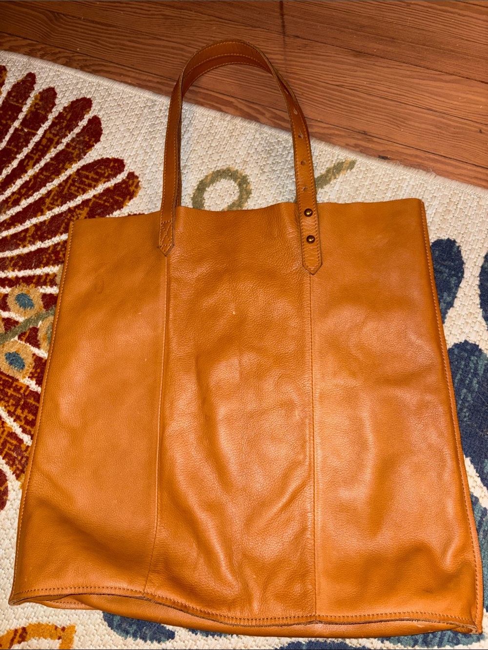 Madewell McCarren Slouchy Leather Tote Bag Camel Minimalist Fall Relaxed